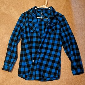 Bright blue flannel